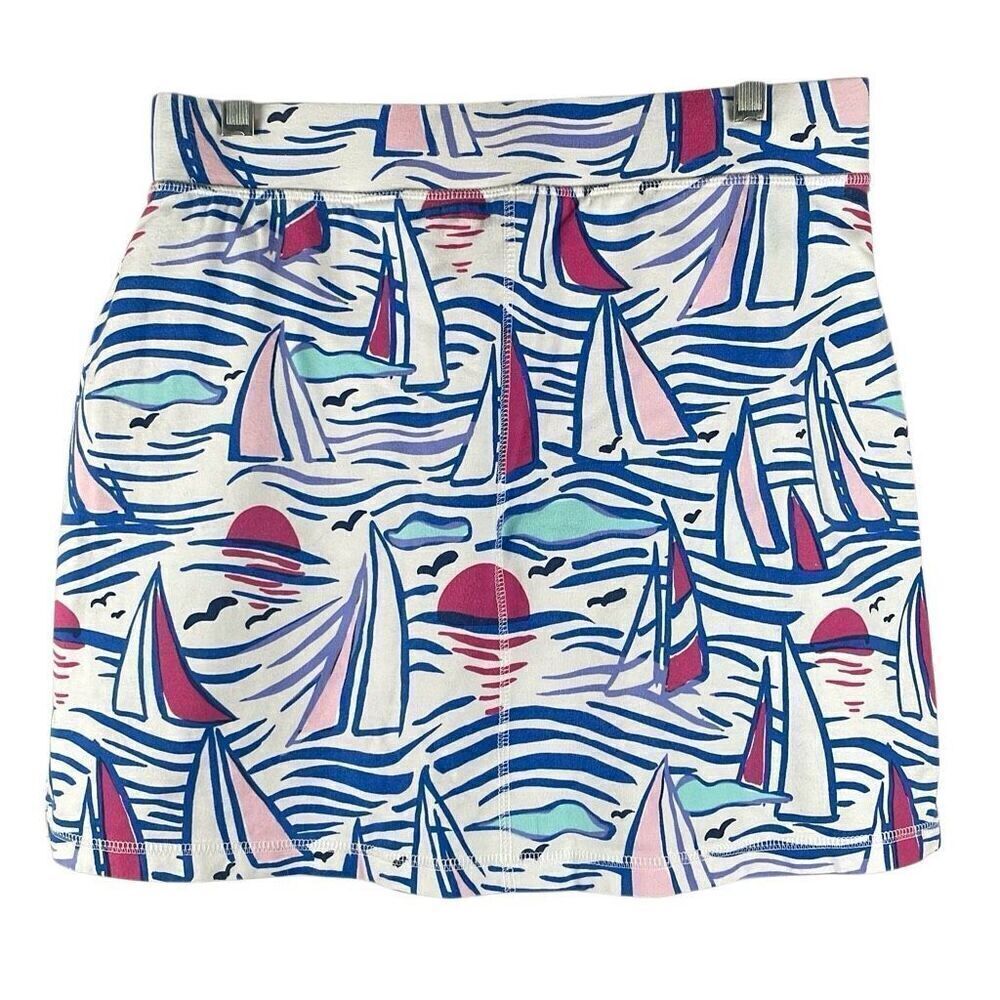 Talbots Nautical Sailboat Print Skort S - Picture 2 of 10